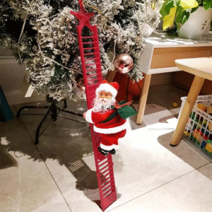 Musical Climbing Ladder Santa Ornament2