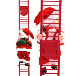 Musical Climbing Ladder Santa Ornament3