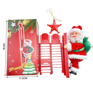 Musical Climbing Ladder Santa Ornament6