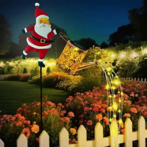 Solar Santa Claus Kettle Light Unique Watering Can Garden Lamp for Christmas Outdoor Decor 🎅 3