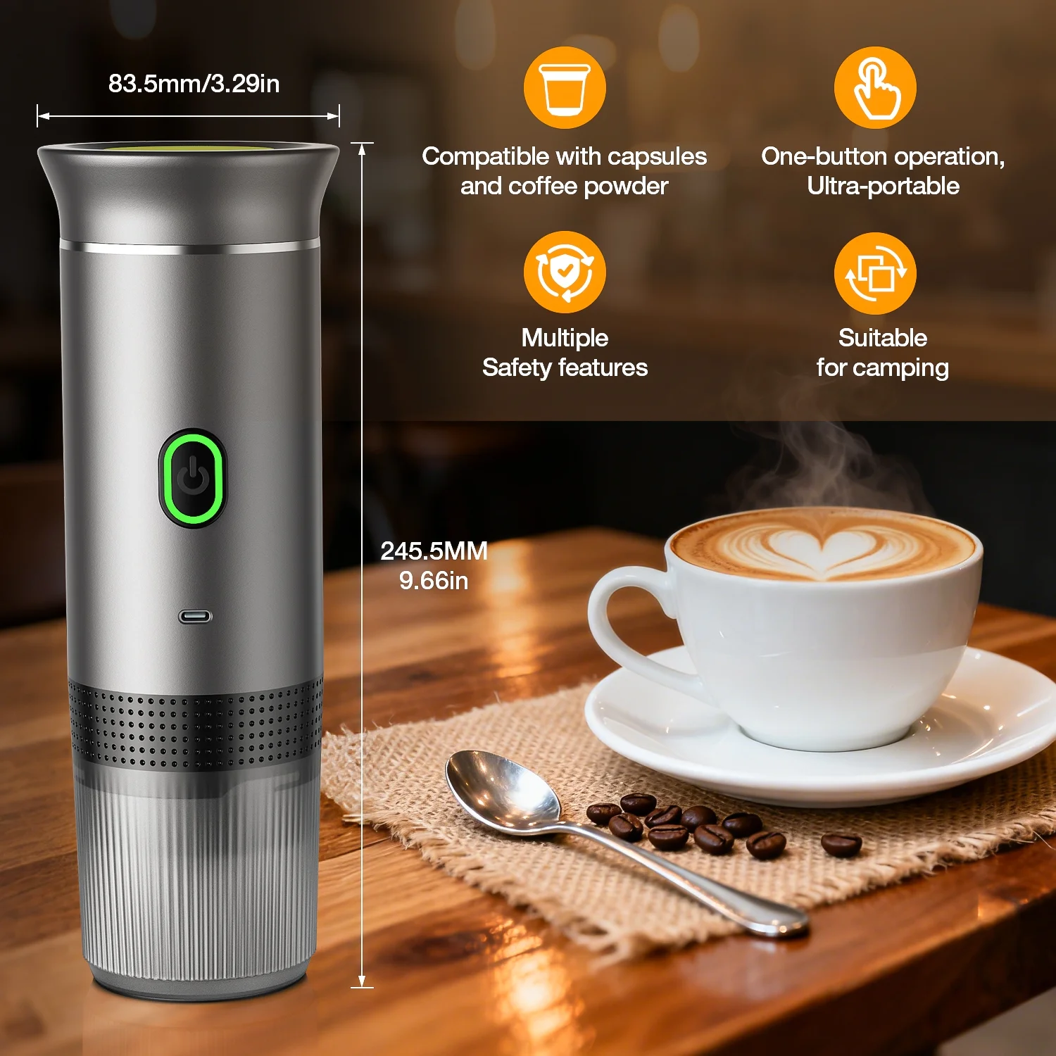 Portable 3-in-1 Espresso Machine | Mini Coffee Maker for Travel 6 Portable 3-in-1 Espresso Machine | Mini Coffee Maker for Travel - Image 6