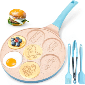 7-Cup Nonstick Dinosaur Egg Pancake Pan & Breakfast Skillet