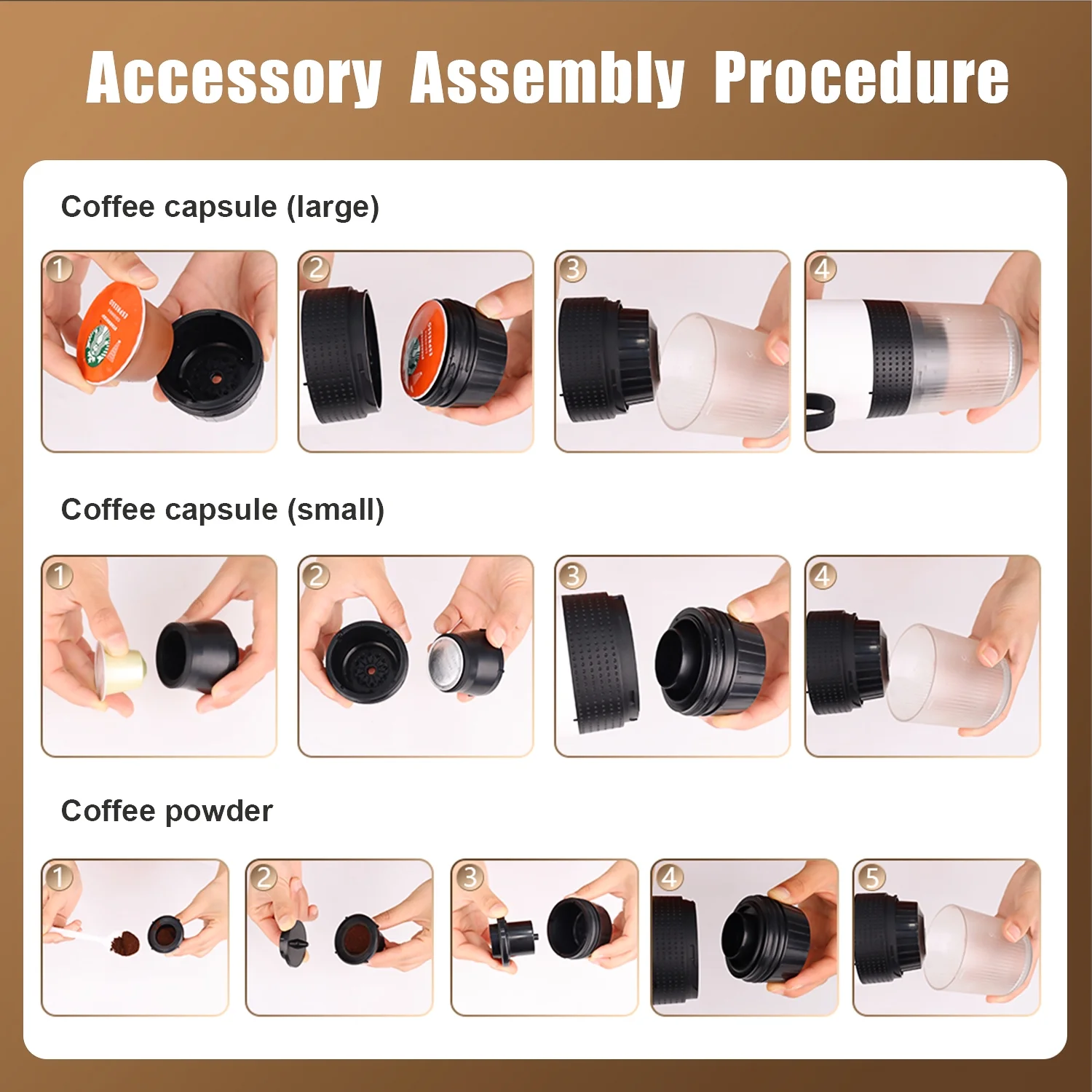 Portable 3-in-1 Espresso Machine | Mini Coffee Maker for Travel 3 Portable 3-in-1 Espresso Machine | Mini Coffee Maker for Travel - Image 3