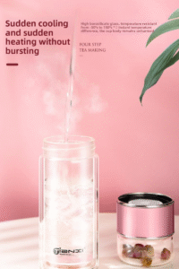 Advanced Tea Cup for Separating Water and Tea Leaves 12 3 4